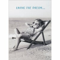 Avanti Little Kid Relaxing On Beach Greeting Card