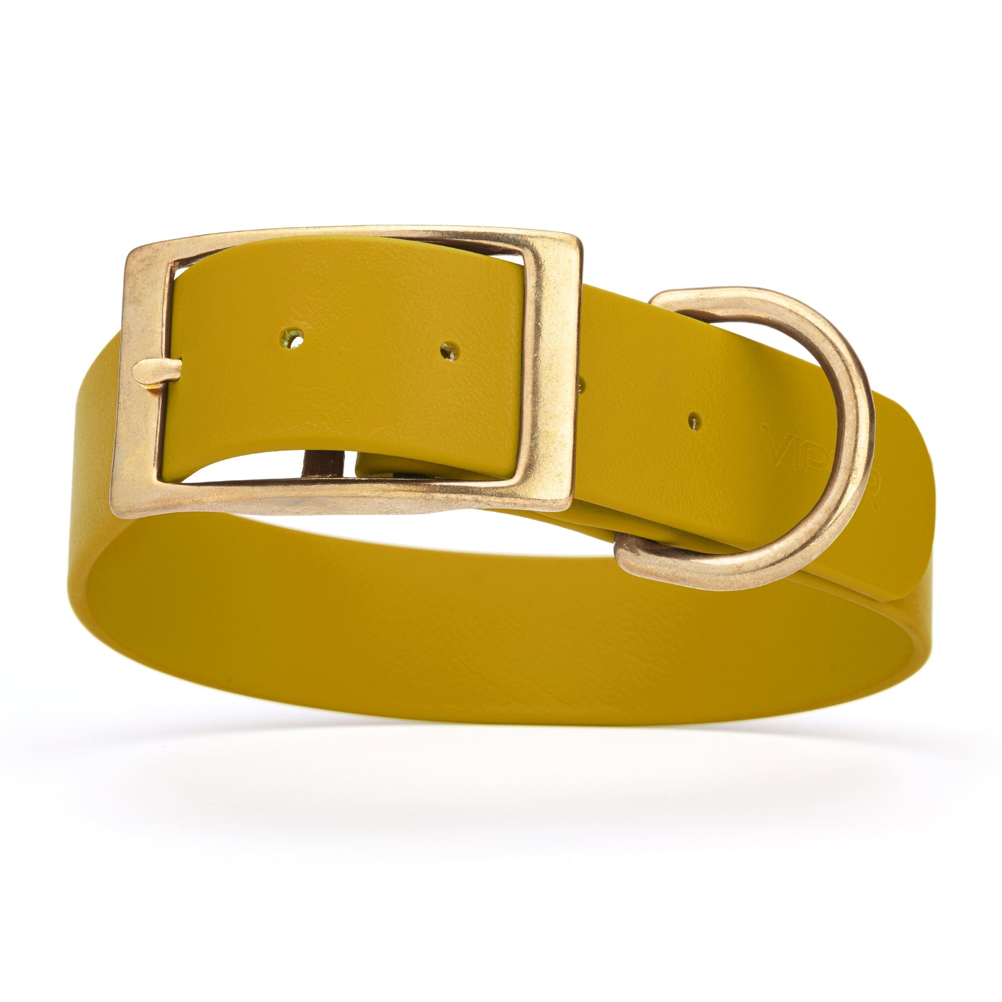 Viper Biothane Waterproof Dog Collar - Brass Hardware - 1.5in Wide - Size XL (20" - 24")