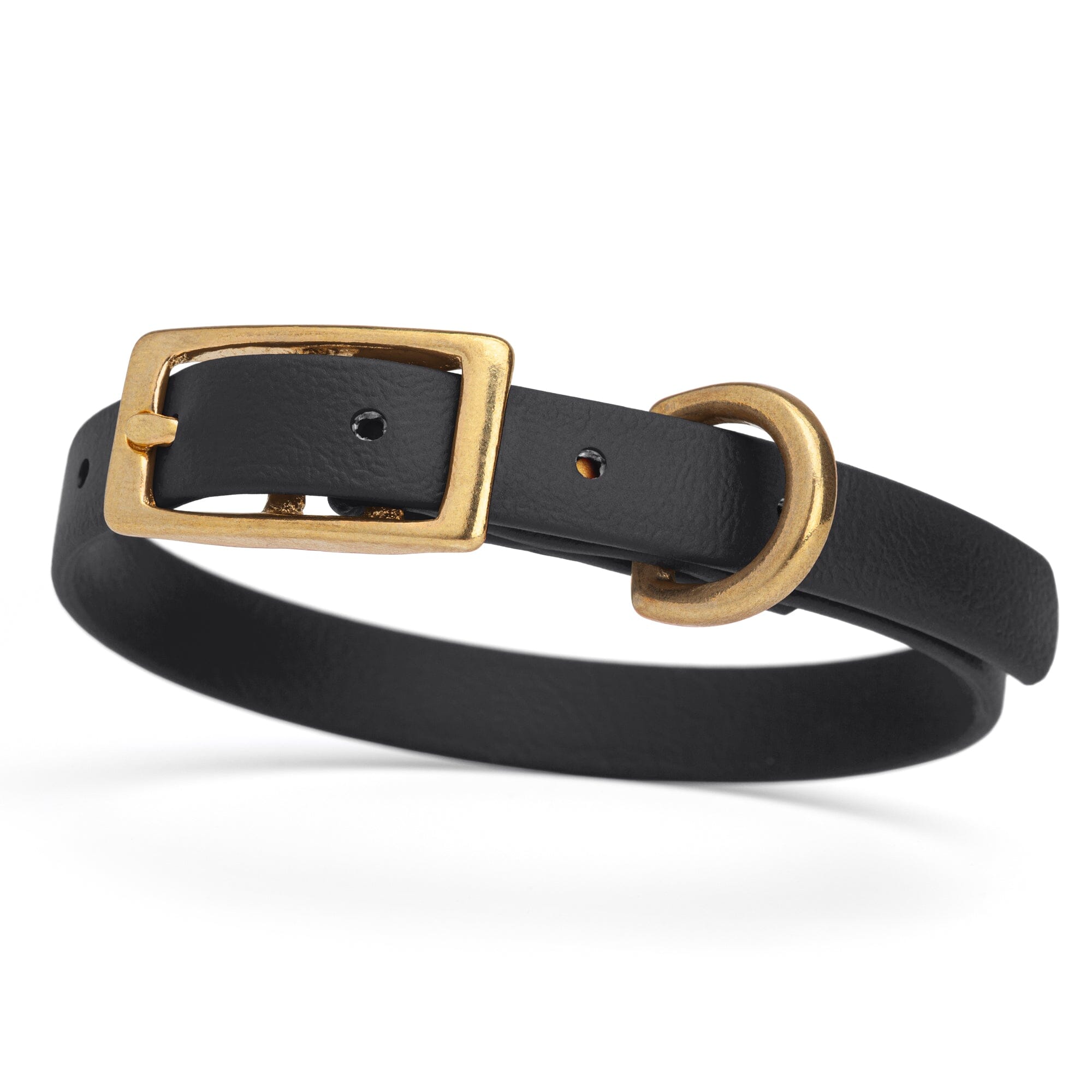 Viper Biothane Waterproof Dog Collar - Brass Hardware - Size XS (9