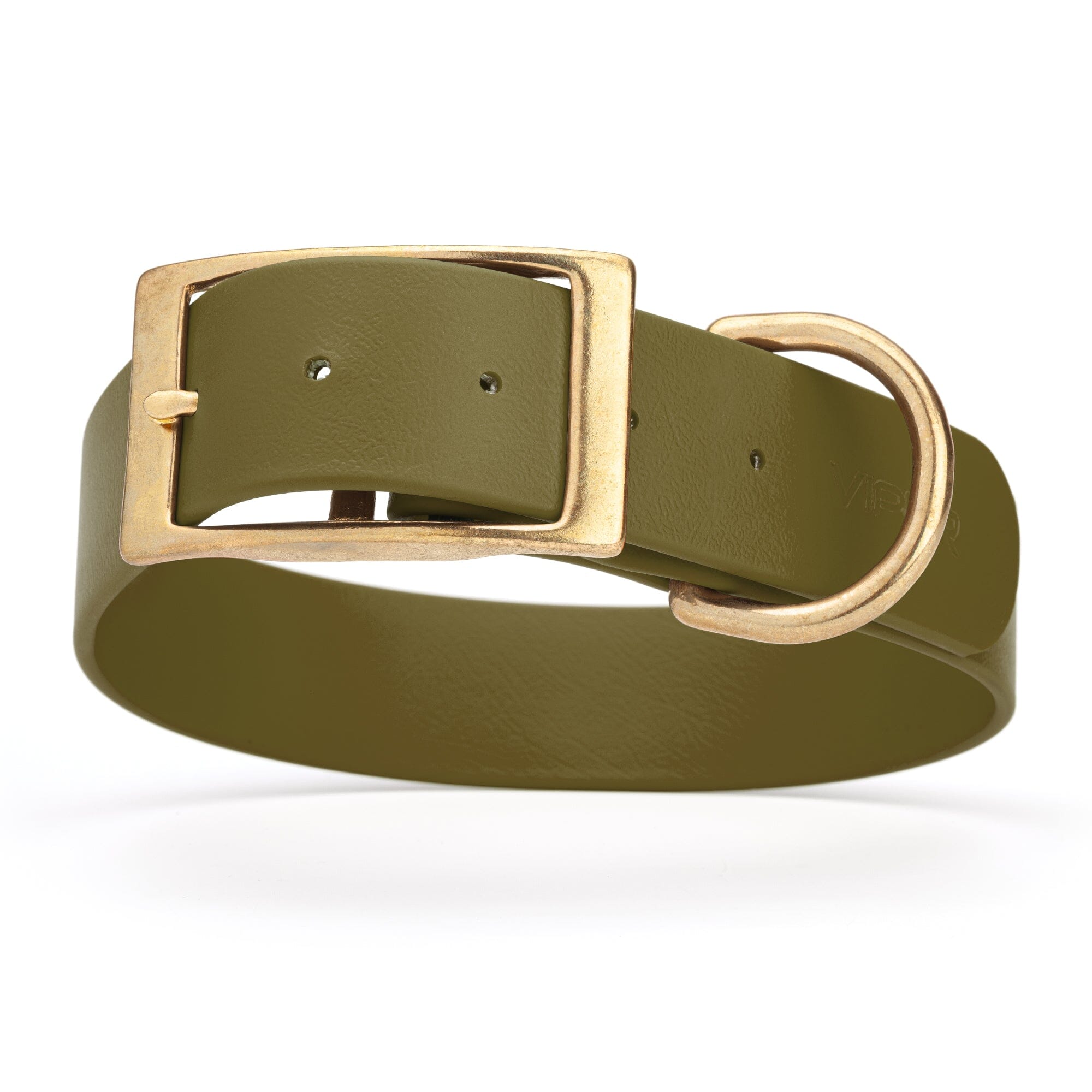 Viper Biothane Waterproof Dog Collar - Brass Hardware - 1.5in Wide - Size L (16