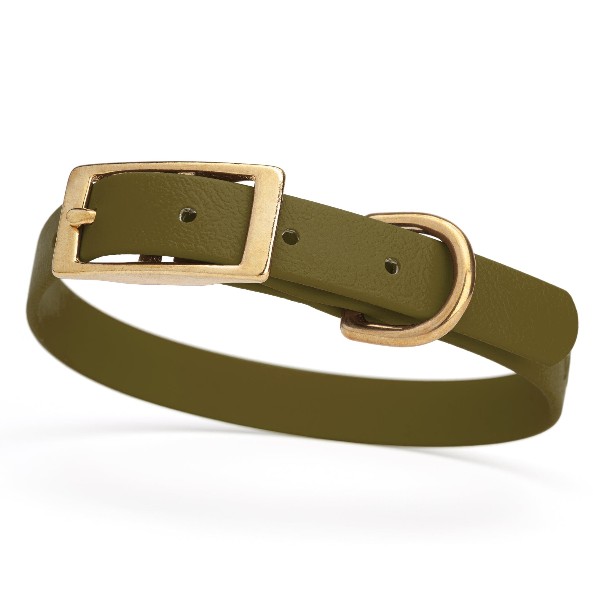 Viper Biothane Waterproof Dog Collar - Brass Hardware - Size S (12