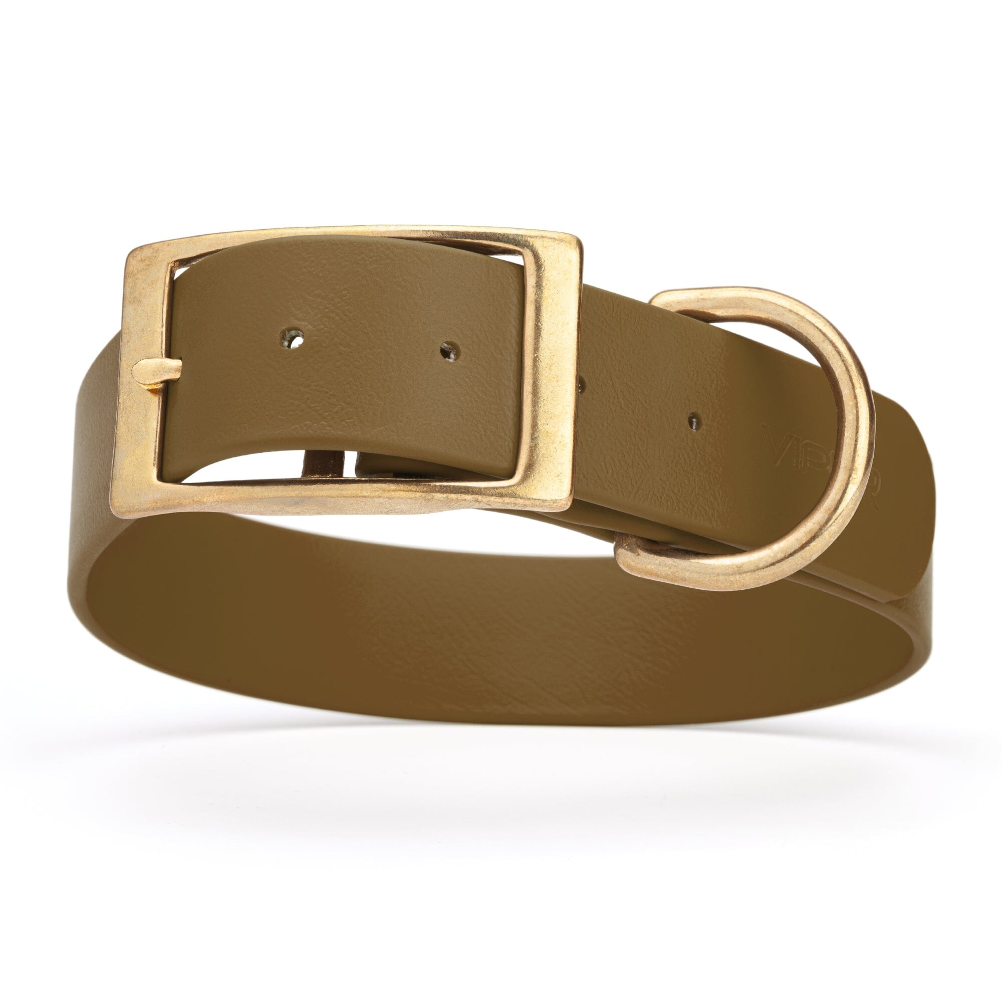 Viper Biothane Waterproof Dog Collar - Brass Hardware - 1.5in Wide - Size XL (20