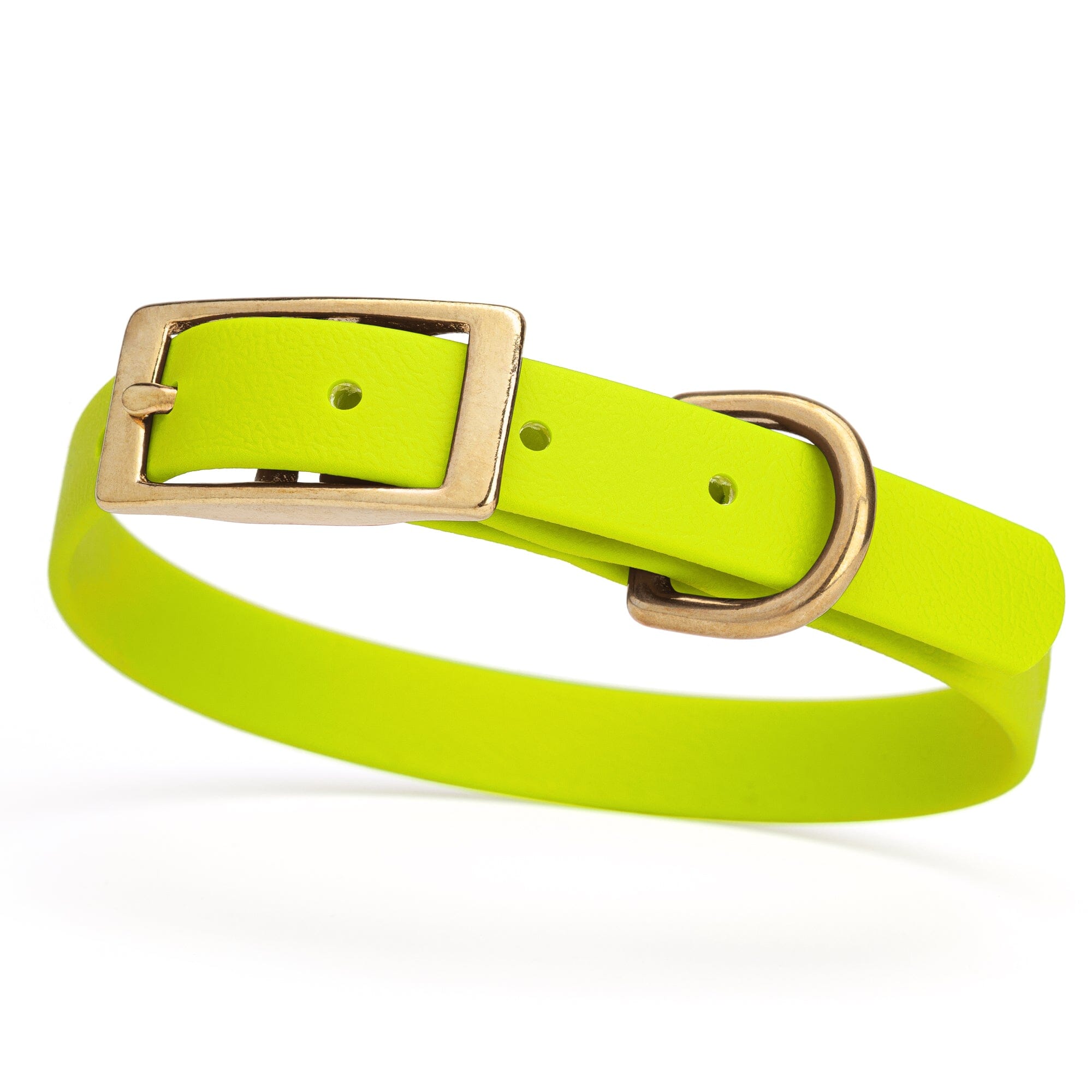 Viper Biothane Waterproof Dog Collar - Brass Hardware - Size S (12