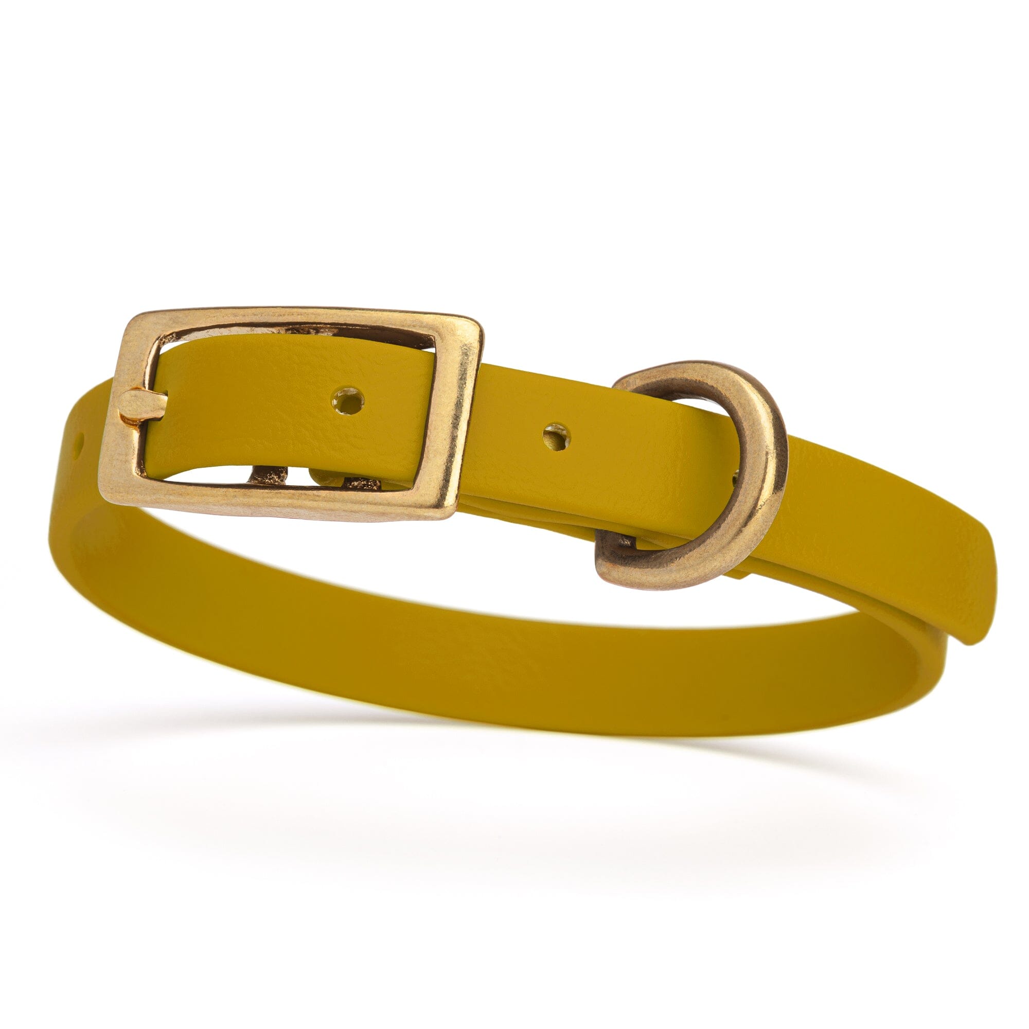 Viper Biothane Waterproof Dog Collar - Brass Hardware - Size XS (9