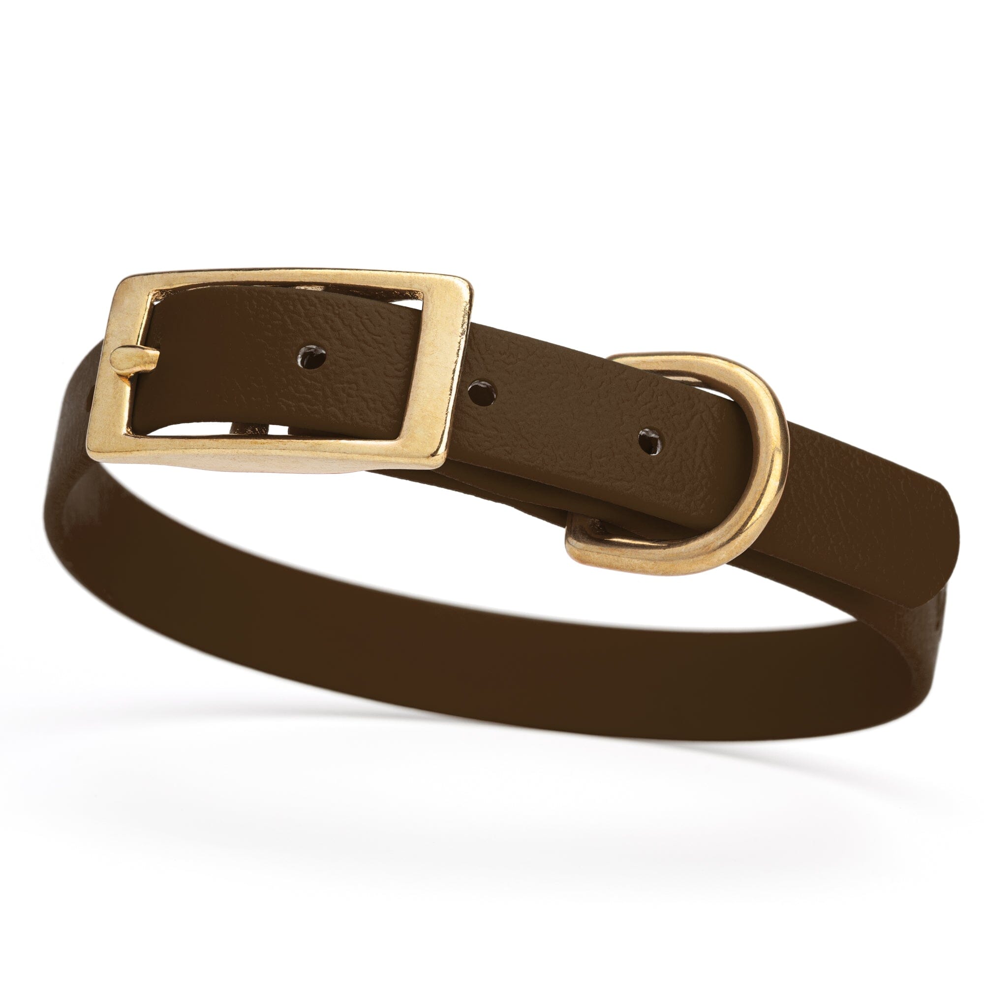 Viper Biothane Waterproof Dog Collar - Brass Hardware - Size S (12