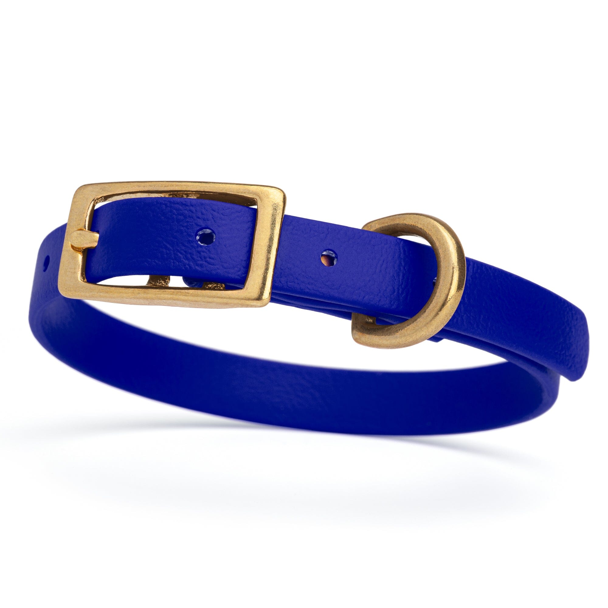 Viper Biothane Waterproof Dog Collar - Brass Hardware - Size XS (9