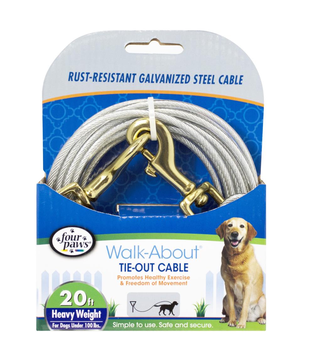 Four Paws Walk-About Tie-Out Cable Heavy Weight