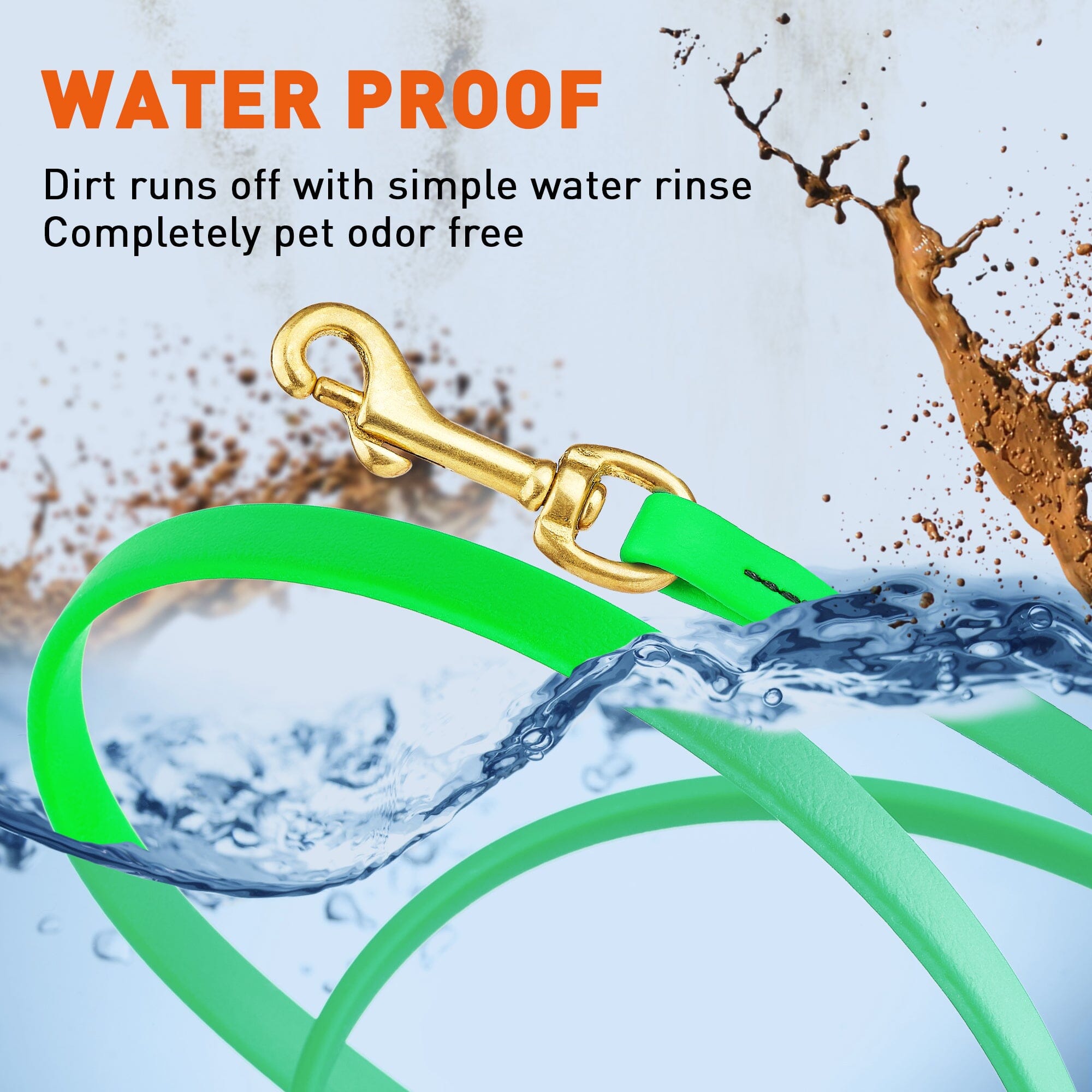 Viper Biothane Long Line 20 ft Lead with Brass Hardware