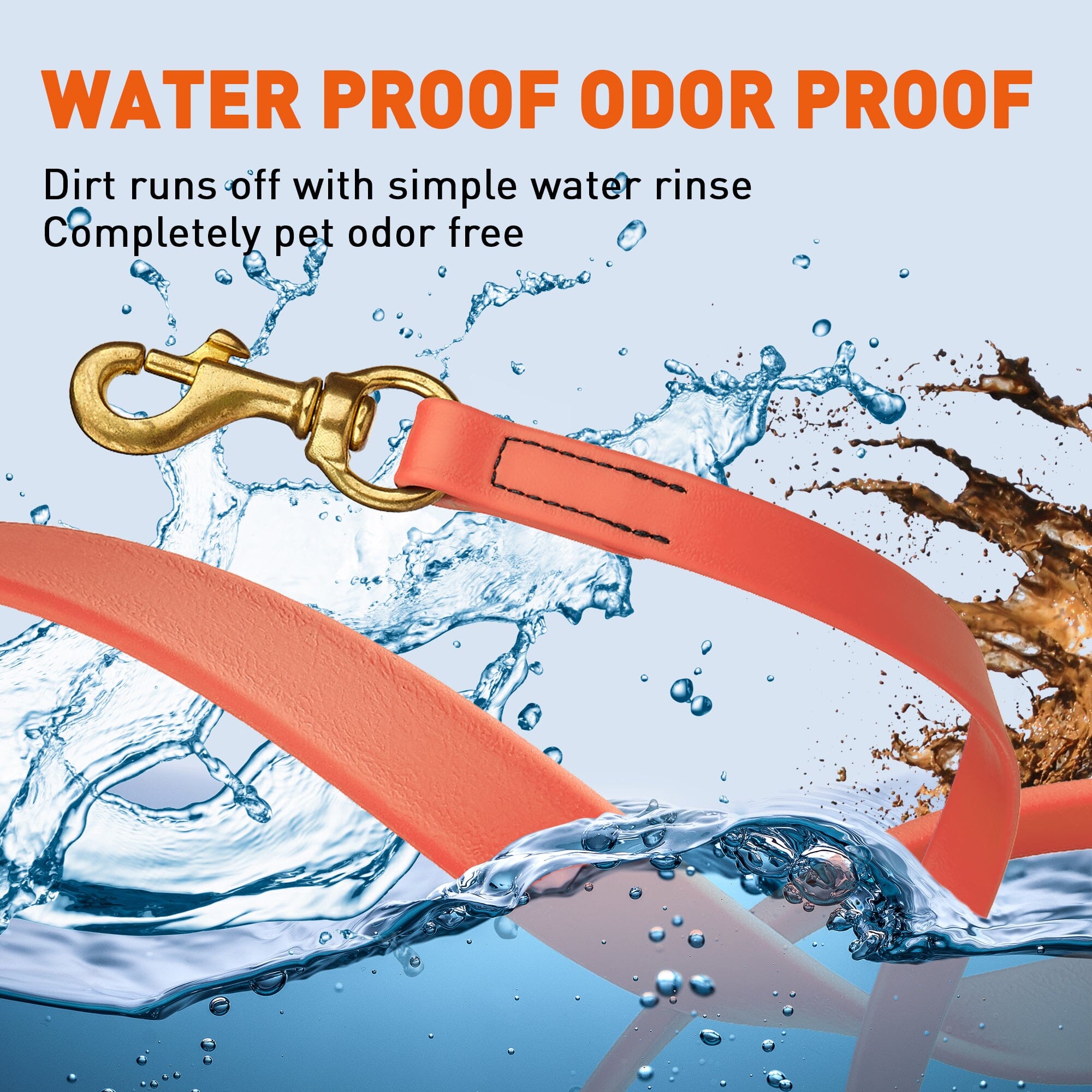 Viper Biothane Long Line 33 ft Lead with Brass Hardware