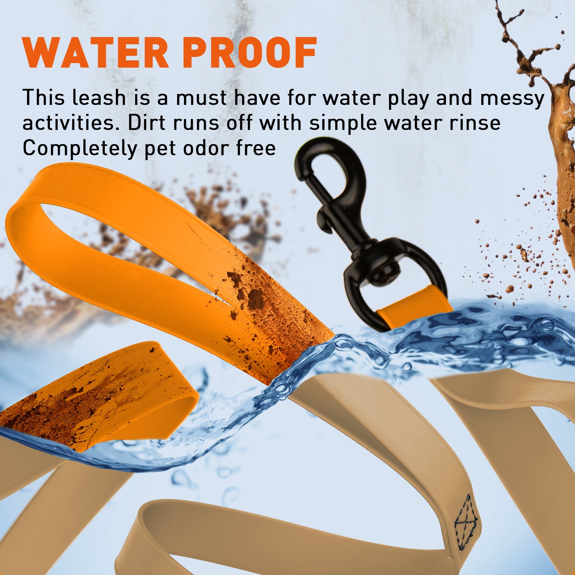 Biothane Waterproof Multi-Handle Dog Leash