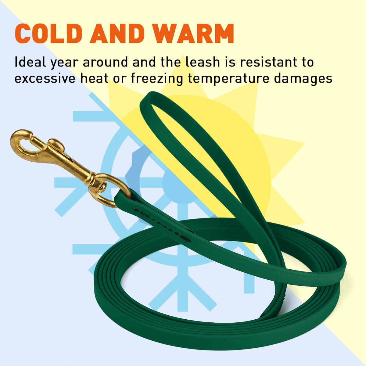 Viper Biothane Long Line 10 ft Lead with Brass Hardware