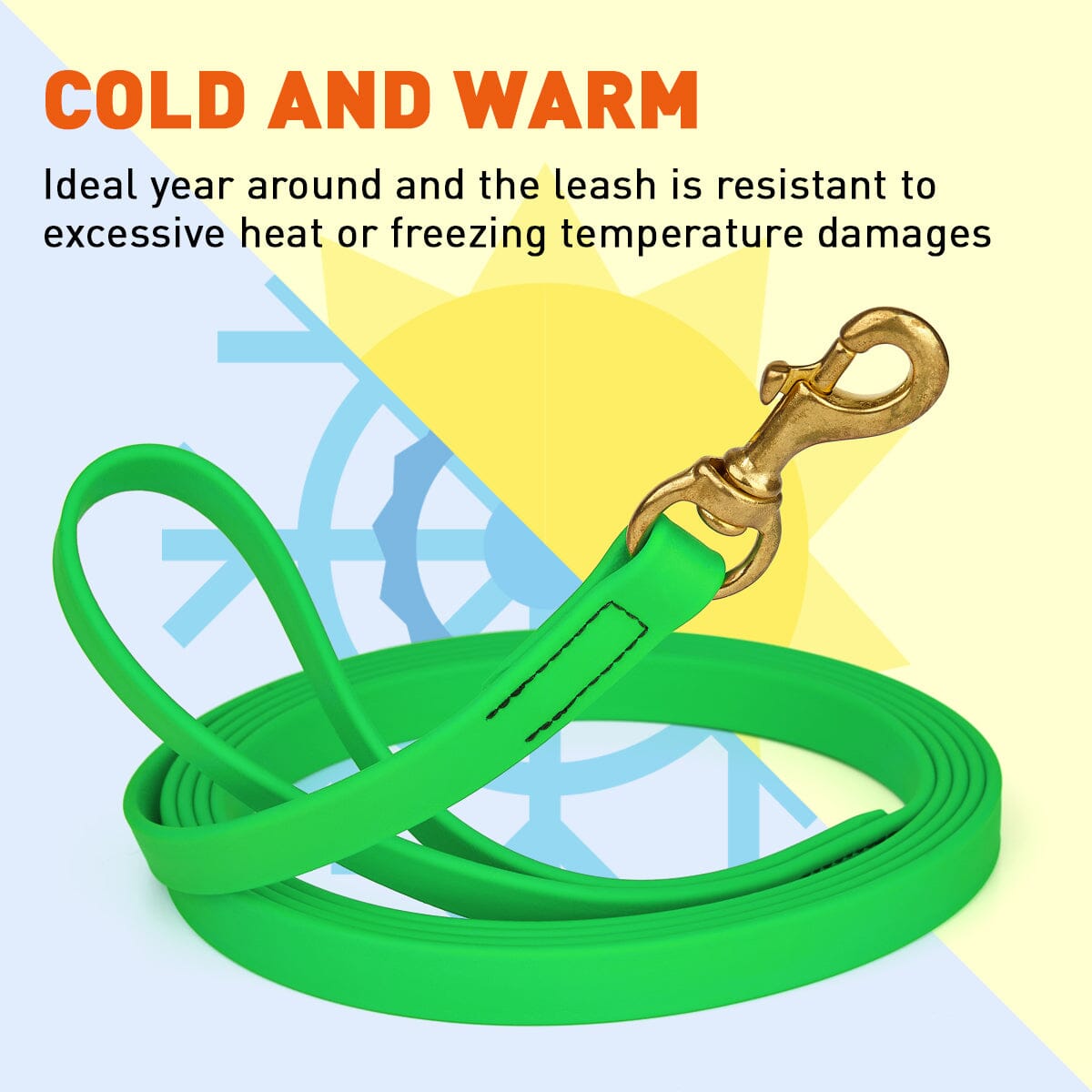 Viper Biothane Long Line 33 ft Lead with Brass Hardware