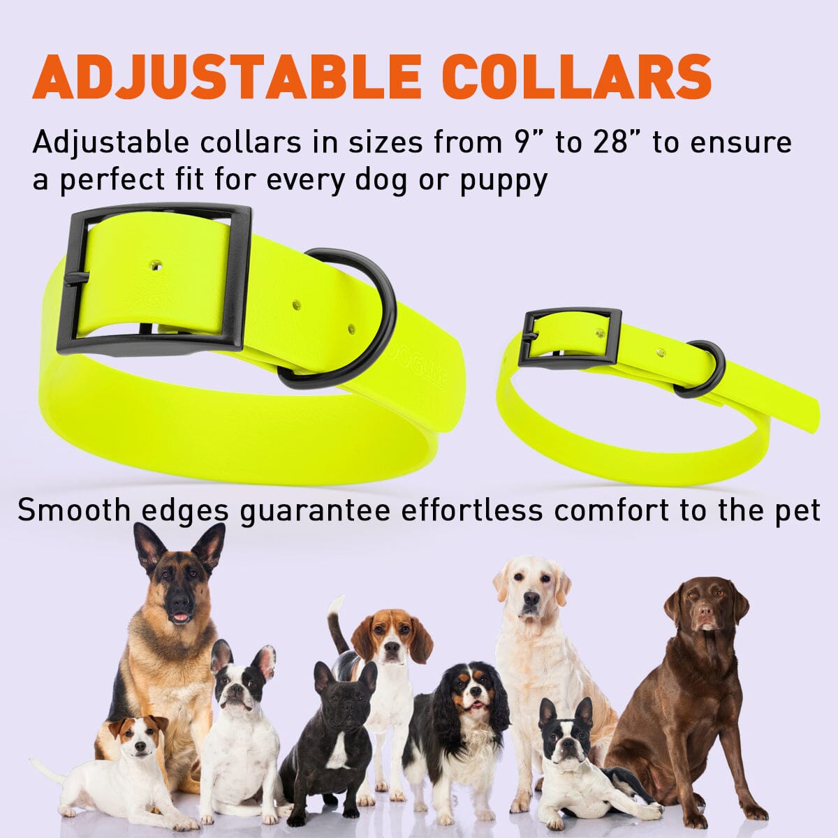 Biothane Waterproof Dog Collar - Large (18 to 22 inches)
