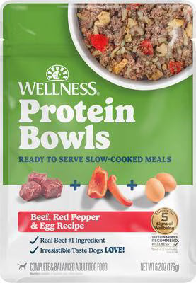 Wellness Protein Bowls Dog Beef, Red Pepper & Egg Adult (6.2oz)