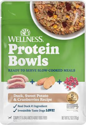 Wellness Protein Bowls Dog Duck, Sweet Potato & Cranberries Adult (6.2oz)