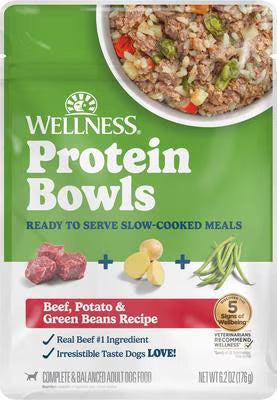 Wellness Protein Bowls Dog Beef Potato & Green Beans Adult (6.2oz)