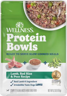 Wellness Protein Bowls Dog Lamb, Red Rice & Peas Adult (6.2oz)