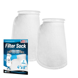 Aquatic Experts Aquatic Experts 4" Ring Aquarium Filter Sock 100 Micron for Saltwater & Reef Aquariums