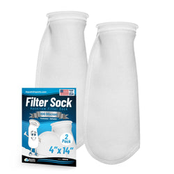 Aquatic Experts Aquatic Experts 4" Ring Aquarium Filter Sock 100 Micron for Saltwater & Reef Aquariums