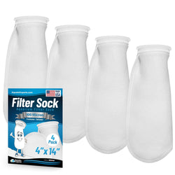 Aquatic Experts Aquatic Experts 4" Ring Aquarium Filter Sock 100 Micron for Saltwater & Reef Aquariums