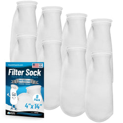 Aquatic Experts Aquatic Experts 4" Ring Aquarium Filter Sock 100 Micron for Saltwater & Reef Aquariums