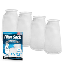 Aquatic Experts Aquatic Experts 4" Ring Aquarium Filter Sock 100 Micron for Saltwater & Reef Aquariums