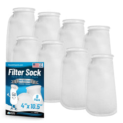 Aquatic Experts Aquatic Experts 4" Ring Aquarium Filter Sock 100 Micron for Saltwater & Reef Aquariums