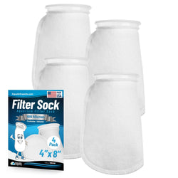 Aquatic Experts Aquatic Experts 4" Ring Aquarium Filter Sock 100 Micron for Saltwater & Reef Aquariums