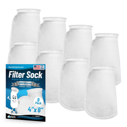 Aquatic Experts Aquatic Experts 4" Ring Aquarium Filter Sock 100 Micron for Saltwater & Reef Aquariums