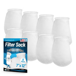 Aquatic Experts 7" Ring Aquarium Filter Sock 100 Micron for Saltwater & Reef Aquariums