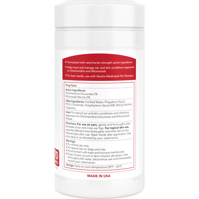 Nootie Dog & Cat Antimicrobial Wipes (70ct)