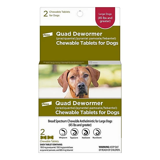 Bayer Quad Dewormer Large Dog 2ct