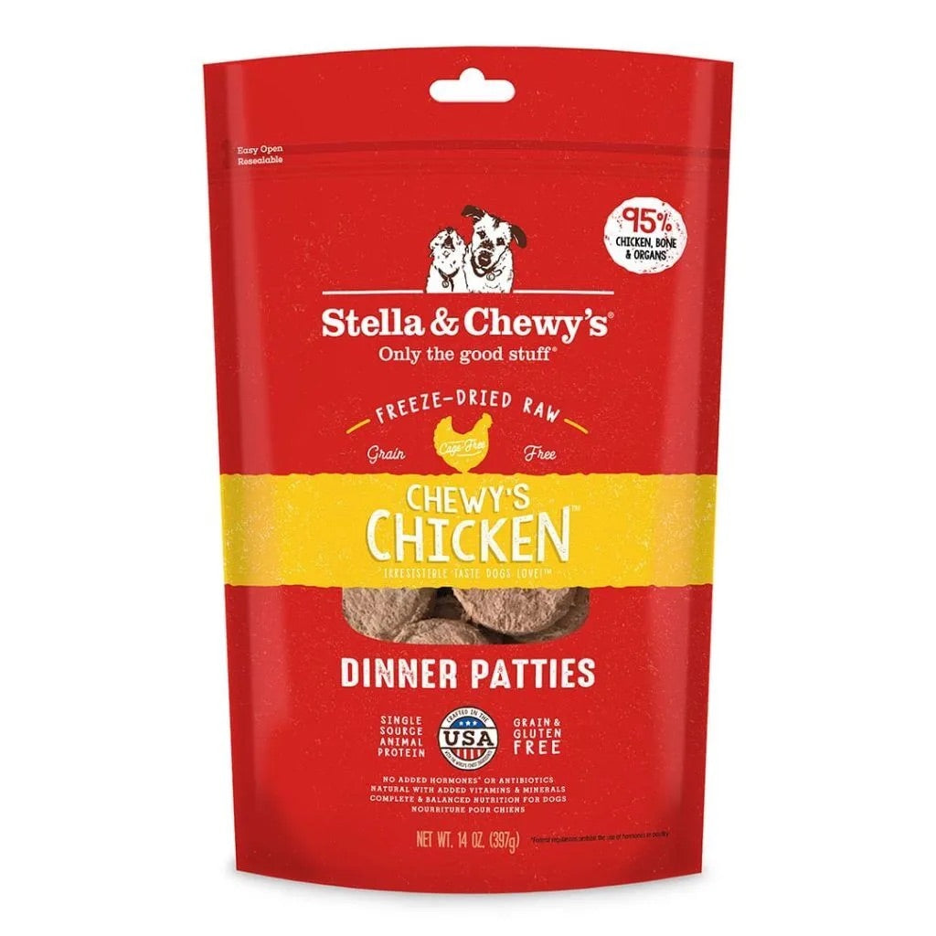 Comida para perros de pollo liofilizada Stella & Chewy's de 25 oz