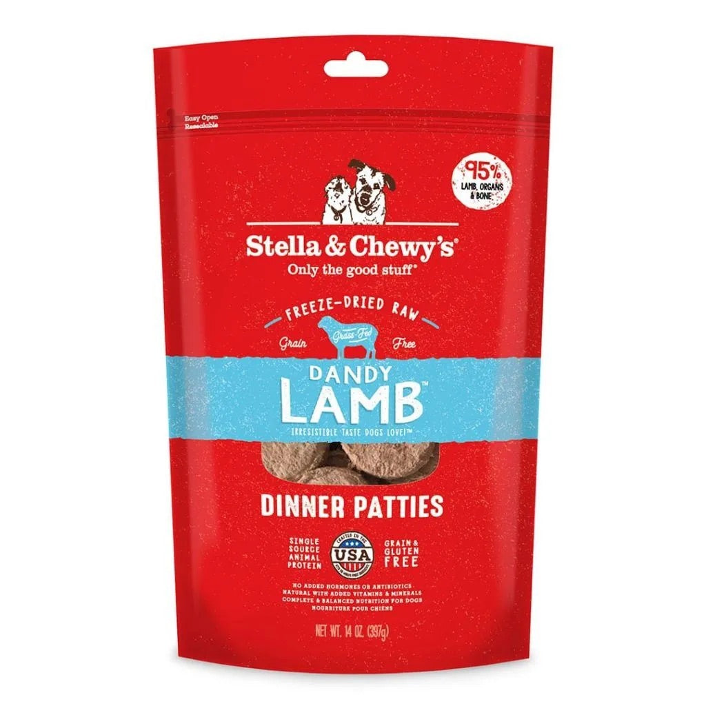 Comida para perros de cordero liofilizada Stella & Chewy's de 5.5 oz