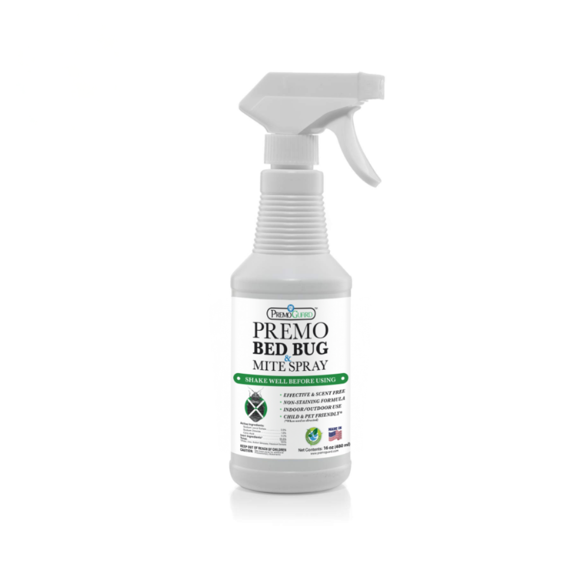 Bed Bug & Mite Killer Spray | Natural & Non-Toxic | Premo Guard