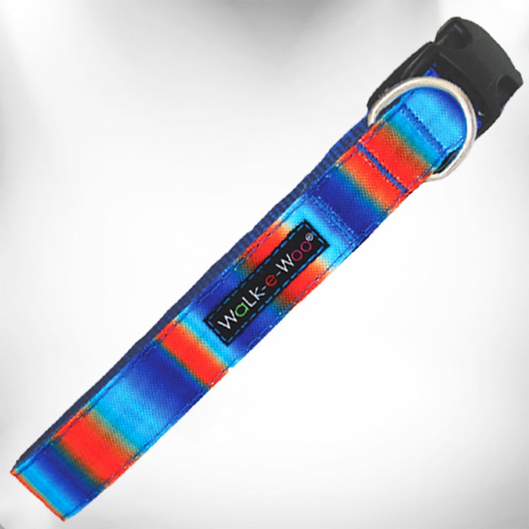 Walk-e-Woo Tie Dye Dog Collars, Leads, and Bows - 4 Styles