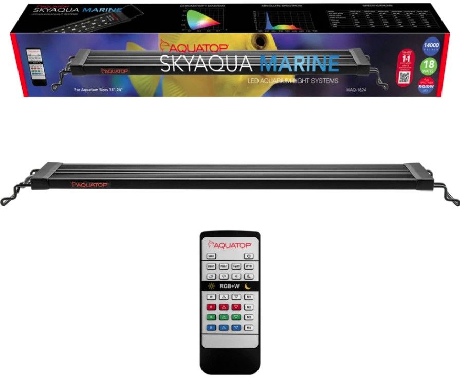 Aquatop SkyAqua LED Aquarium Light Fixture 14000K 18