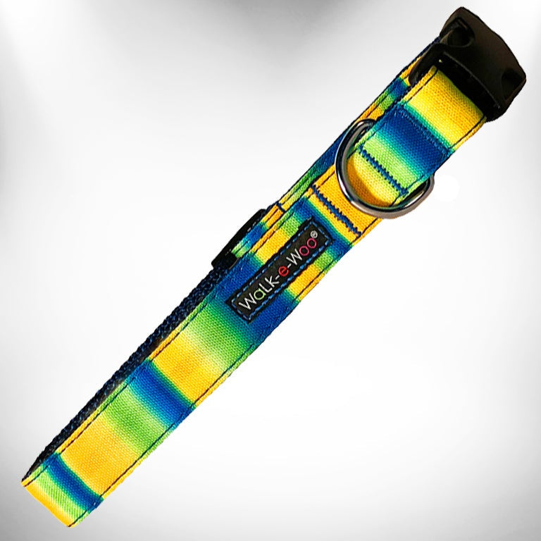 Walk-e-Woo Tie Dye Dog Collars, Leads, and Bows - 4 Styles