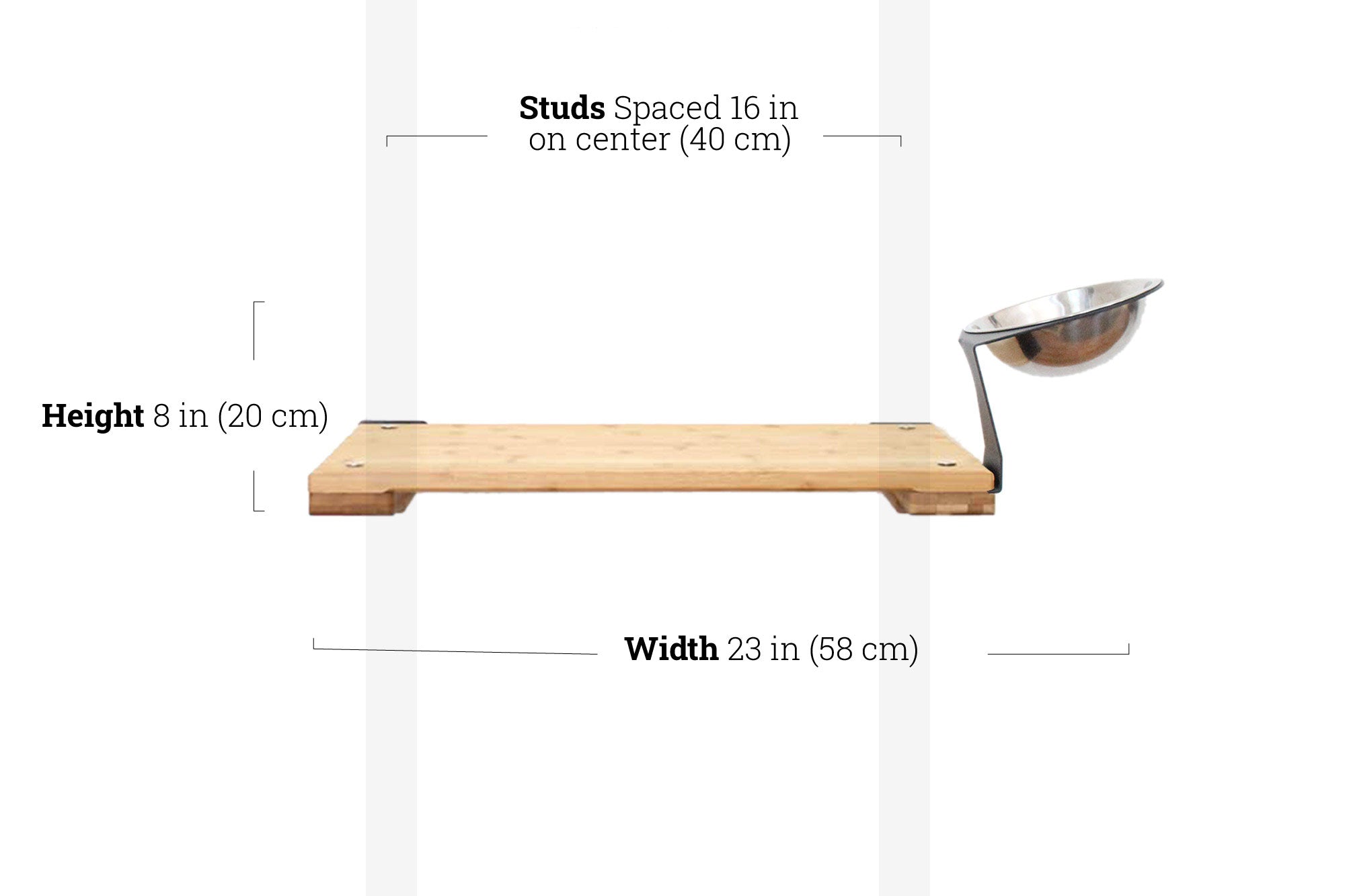 Wall Mounted Cat Feeding Shelf