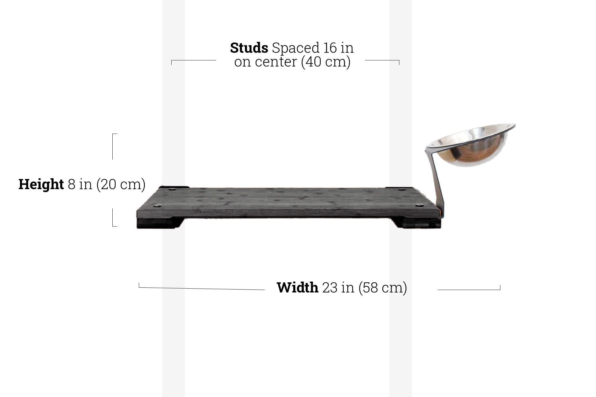 Wall Mounted Cat Feeding Shelf