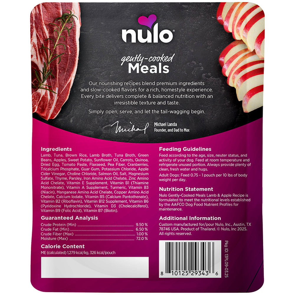 Nulo Dog Gently Cooked Meals Lamb & Apple Recipe (9oz)