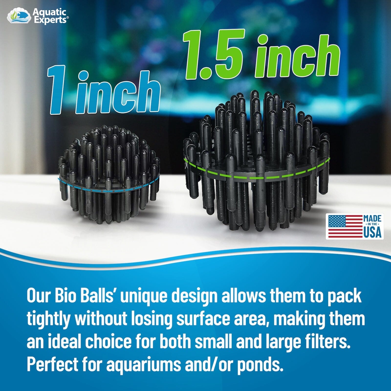 1-Inch Bio Balls Filter Media - Perfect for Aquarium & Small Pond Filters - High-Quality Bio Balls