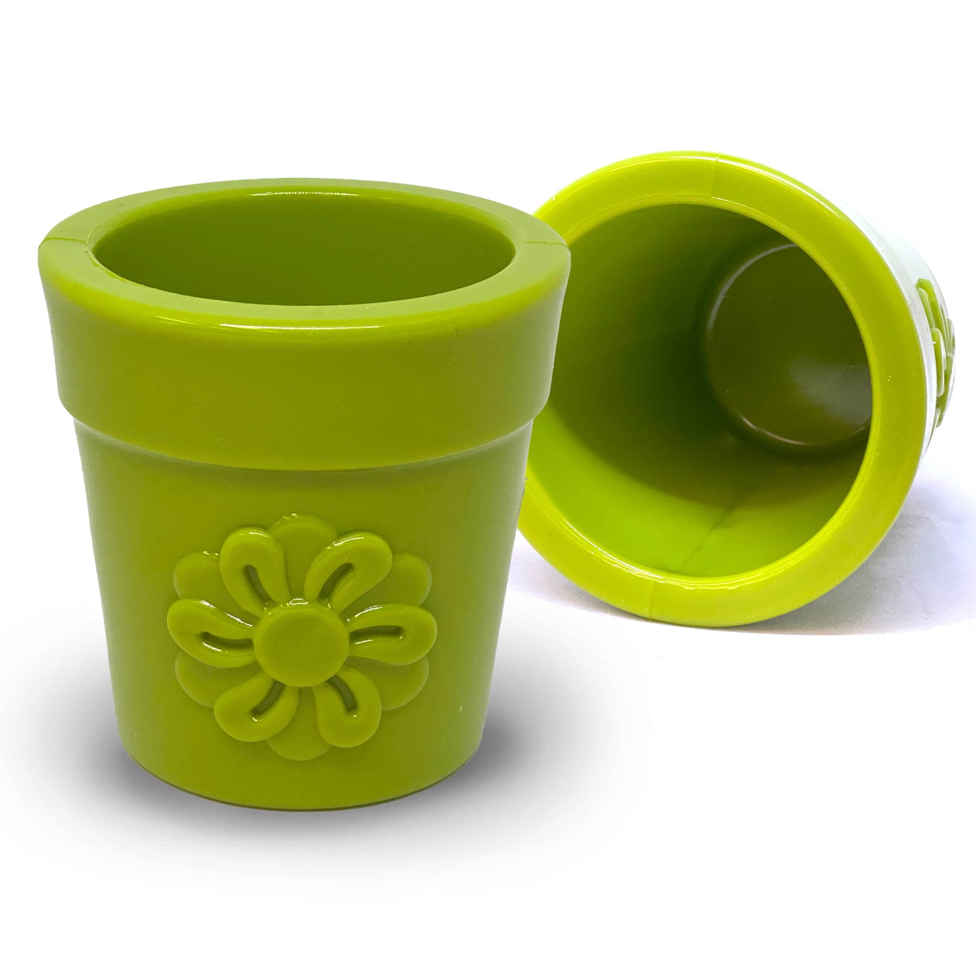 Large Flower Pot Durable PUP-X Rubber eCup Treat Dispenser & Enrichment Toy