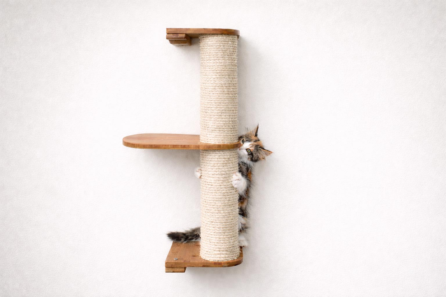 Wall Mounted Cat Climbing Pole - Sisal