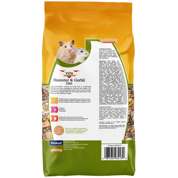 2.5lb Sunseed Vita Hamster & Gerbil Diet