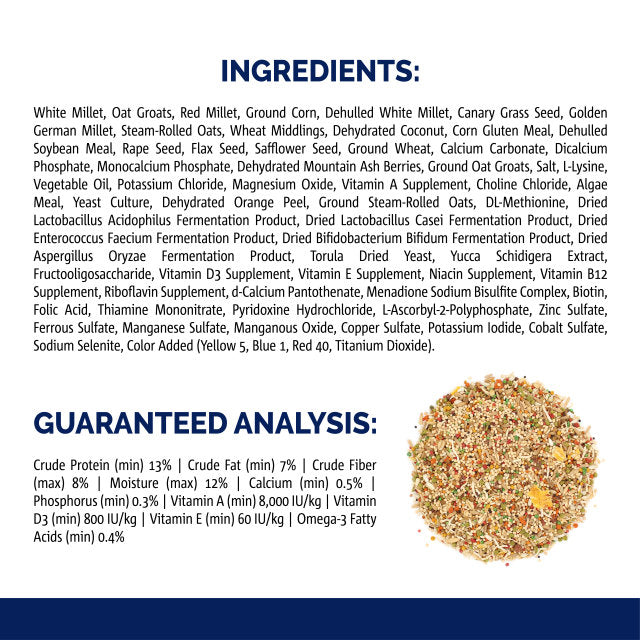 2.5lb Vitakraft Menu Parakeet Food