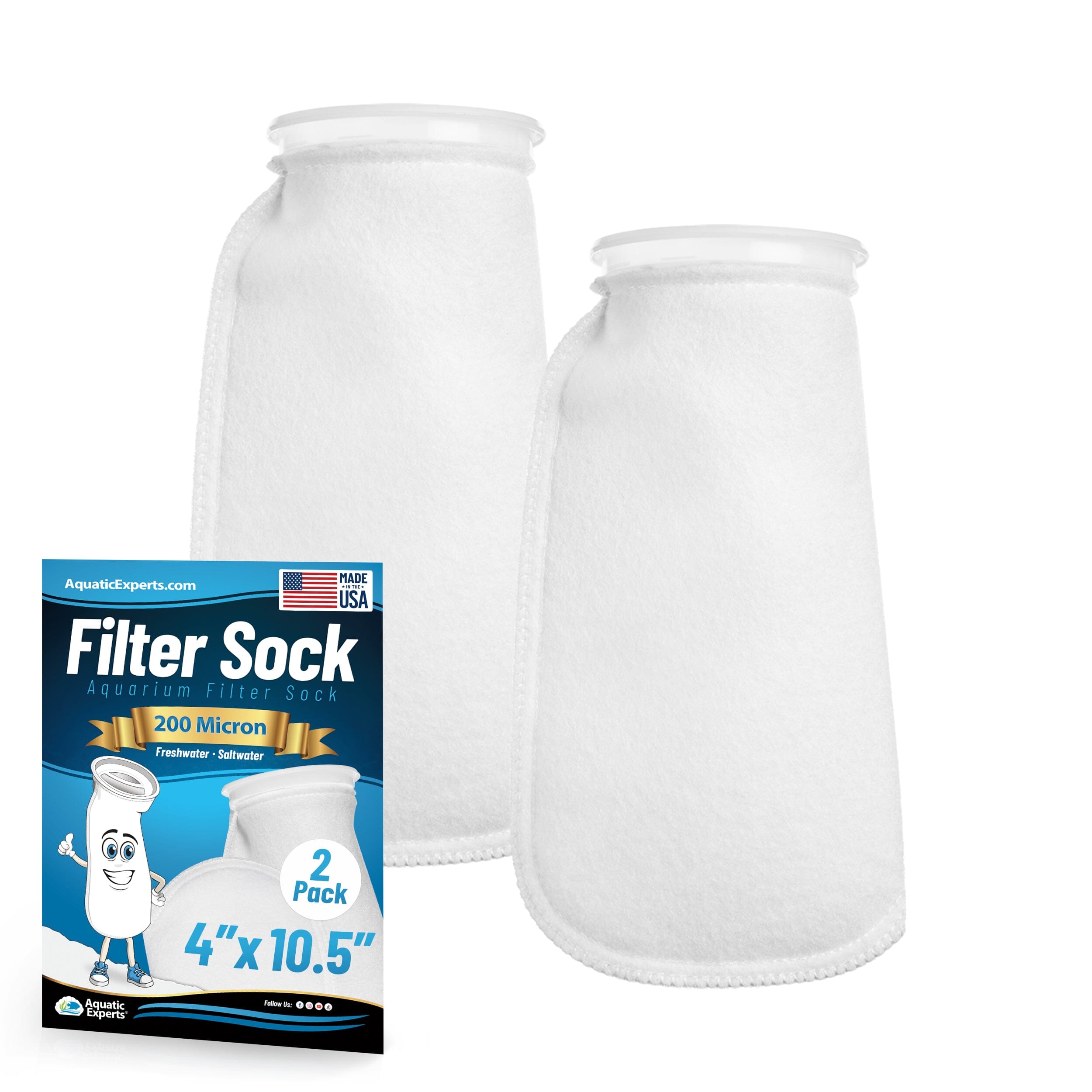4" Ring Aquarium Filter Sock 200 Micron for Saltwater Aquariums | Aquatic Experts