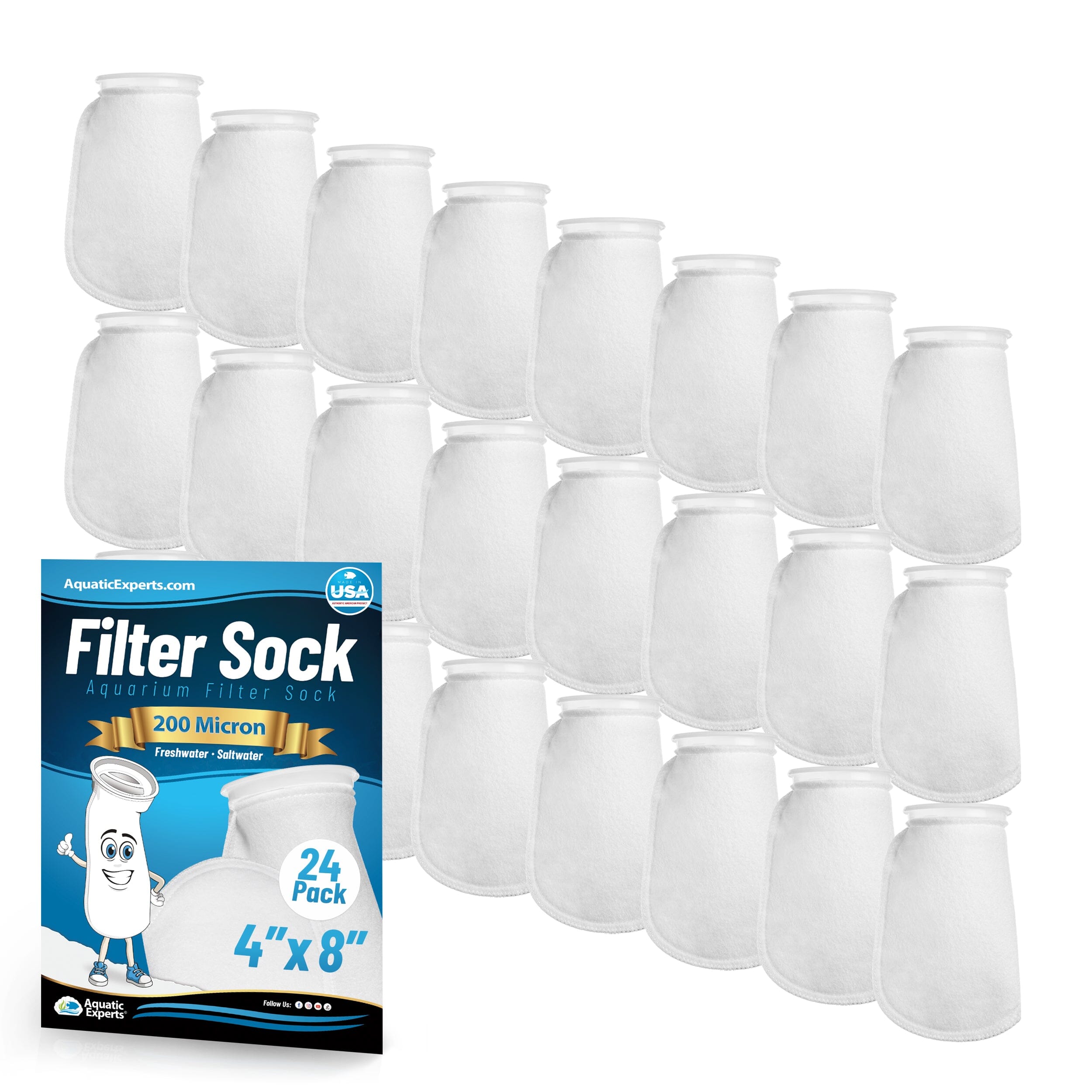 4" Ring Aquarium Filter Sock 200 Micron for Saltwater Aquariums | Aquatic Experts