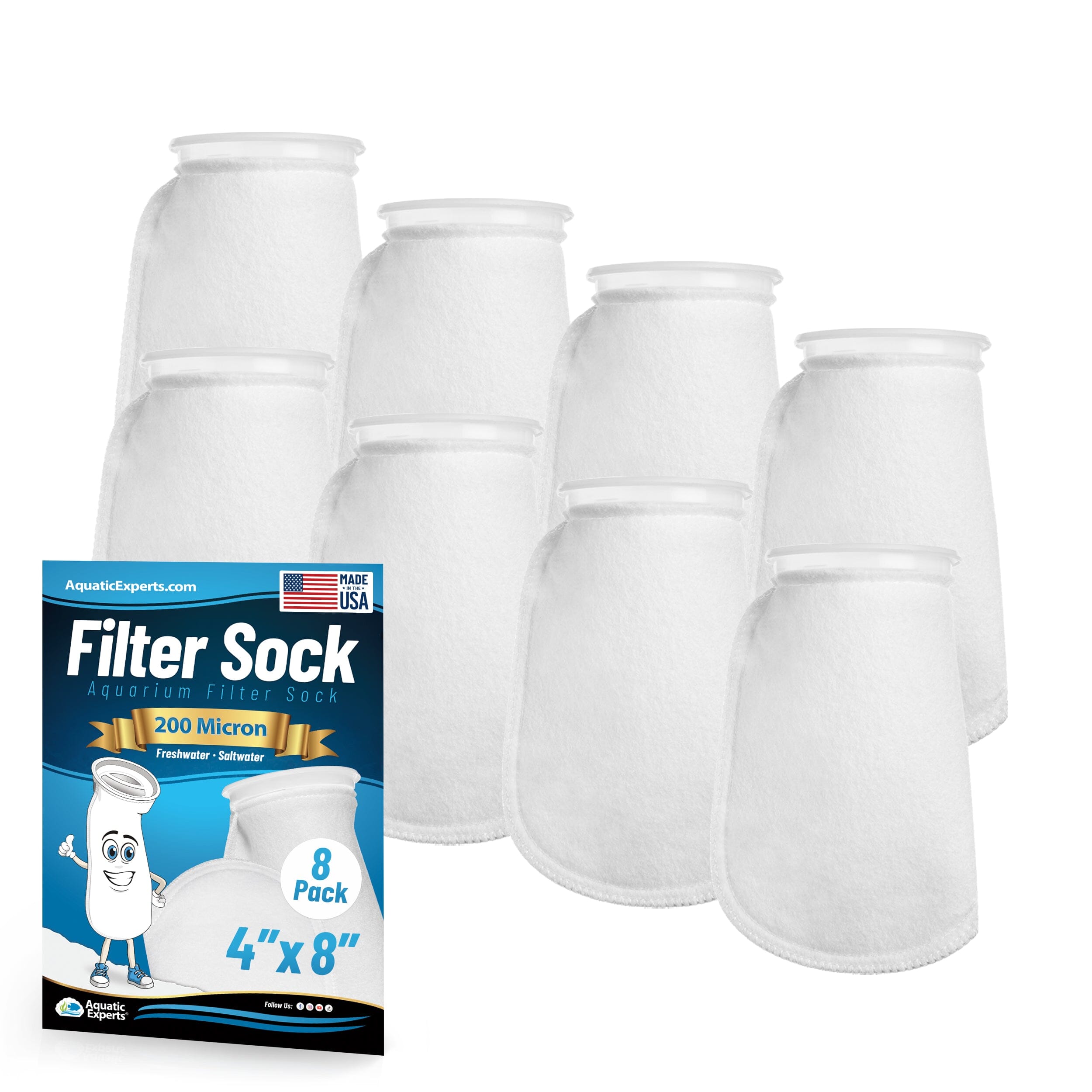 4" Ring Aquarium Filter Sock 200 Micron for Saltwater Aquariums | Aquatic Experts