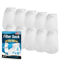 Aquatic Experts 7" Ring Aquarium Filter Sock 200 Micron for Saltwater & Reef Aquariums